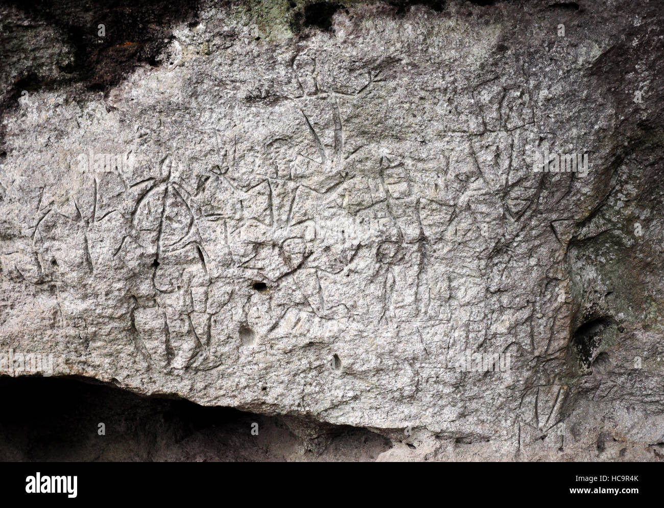 The Angono Petroglyphs is the oldest known work of art in the Philippines located in the province of Rizal. Stock Photo