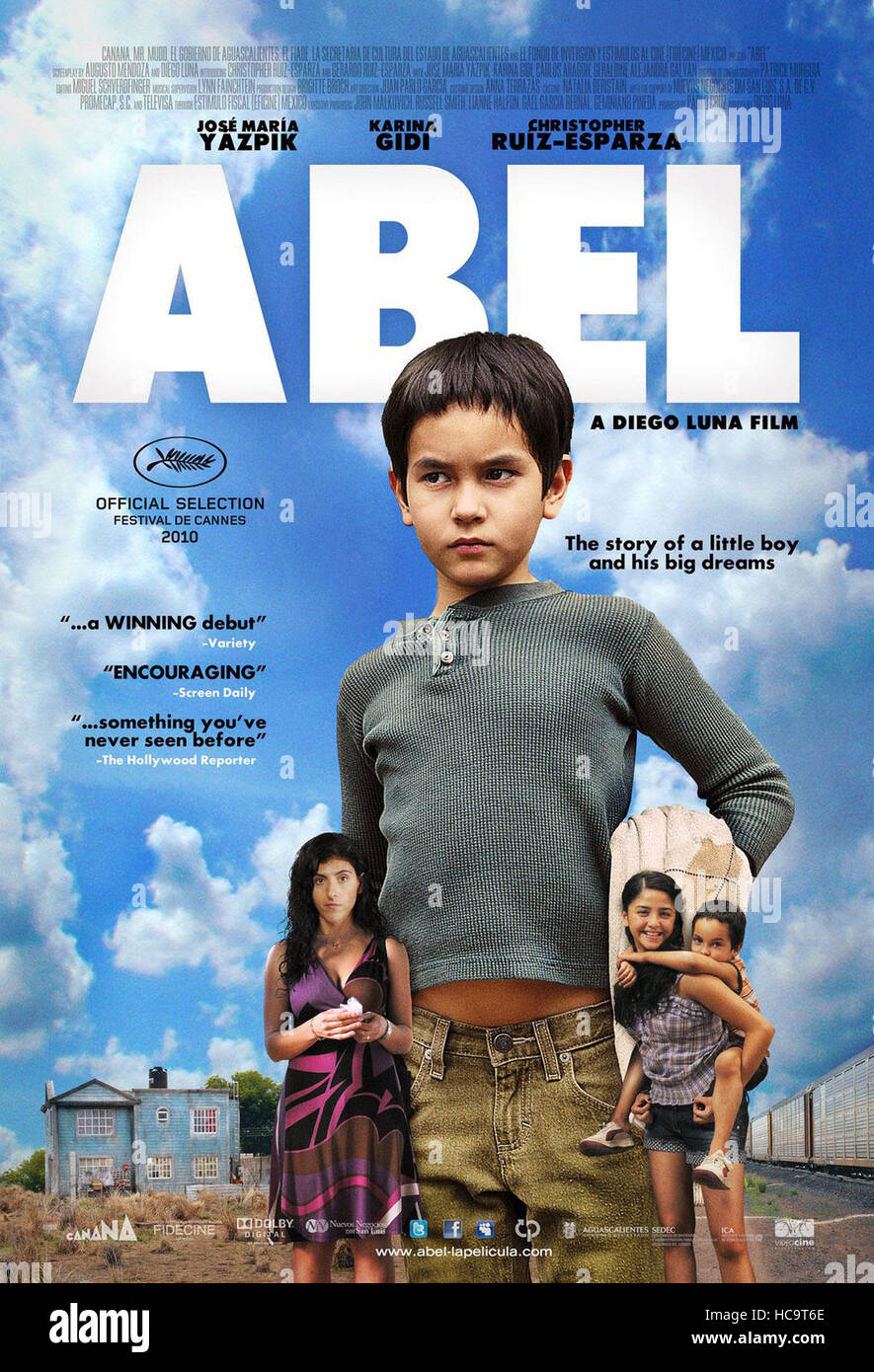 ABEL, English language poster art, from left: Karina Gidi, Christopher ...