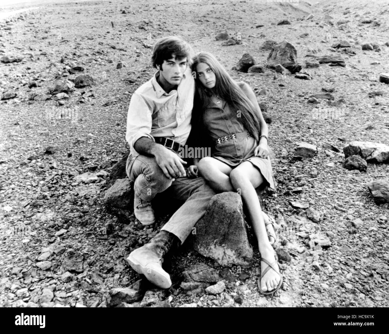 ZABRISKIE POINT, from left, Mark Frechette, Daria Halprin, 1970 Stock