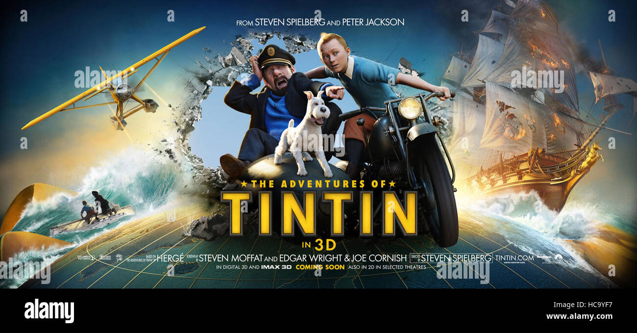 The Adventures Of Tintin Us Poster Art From Left Captain Haddock