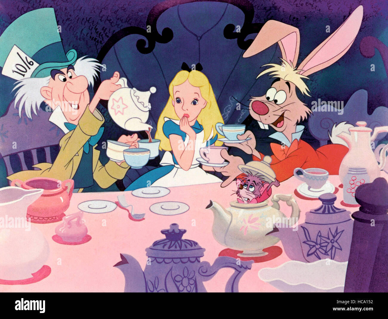 ALICE IN WONDERLAND, Mad Hatter, Alice, March Hare, Dormouse, 1951