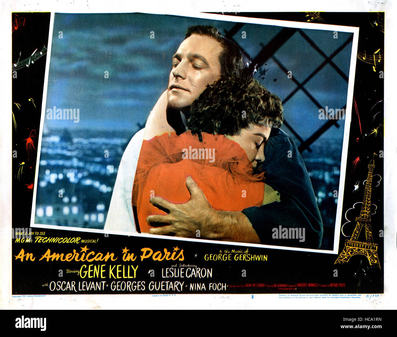 an-american-in-paris-from-left-gene-kelly-leslie-caron-1951-stock