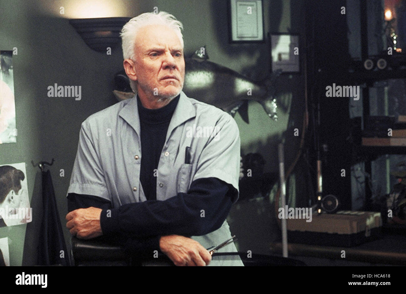 THE BARBER, Malcolm McDowell, 2001. ©Think Film/courtesy Everett
