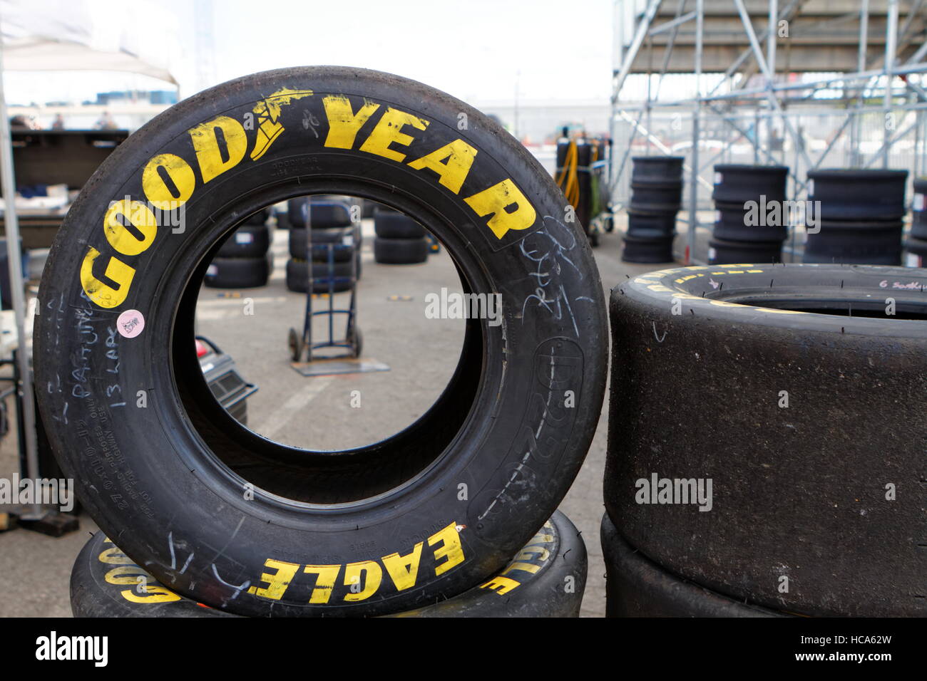 A Good Year Eagle racing tire at the GP3R race track in TroisRivieres