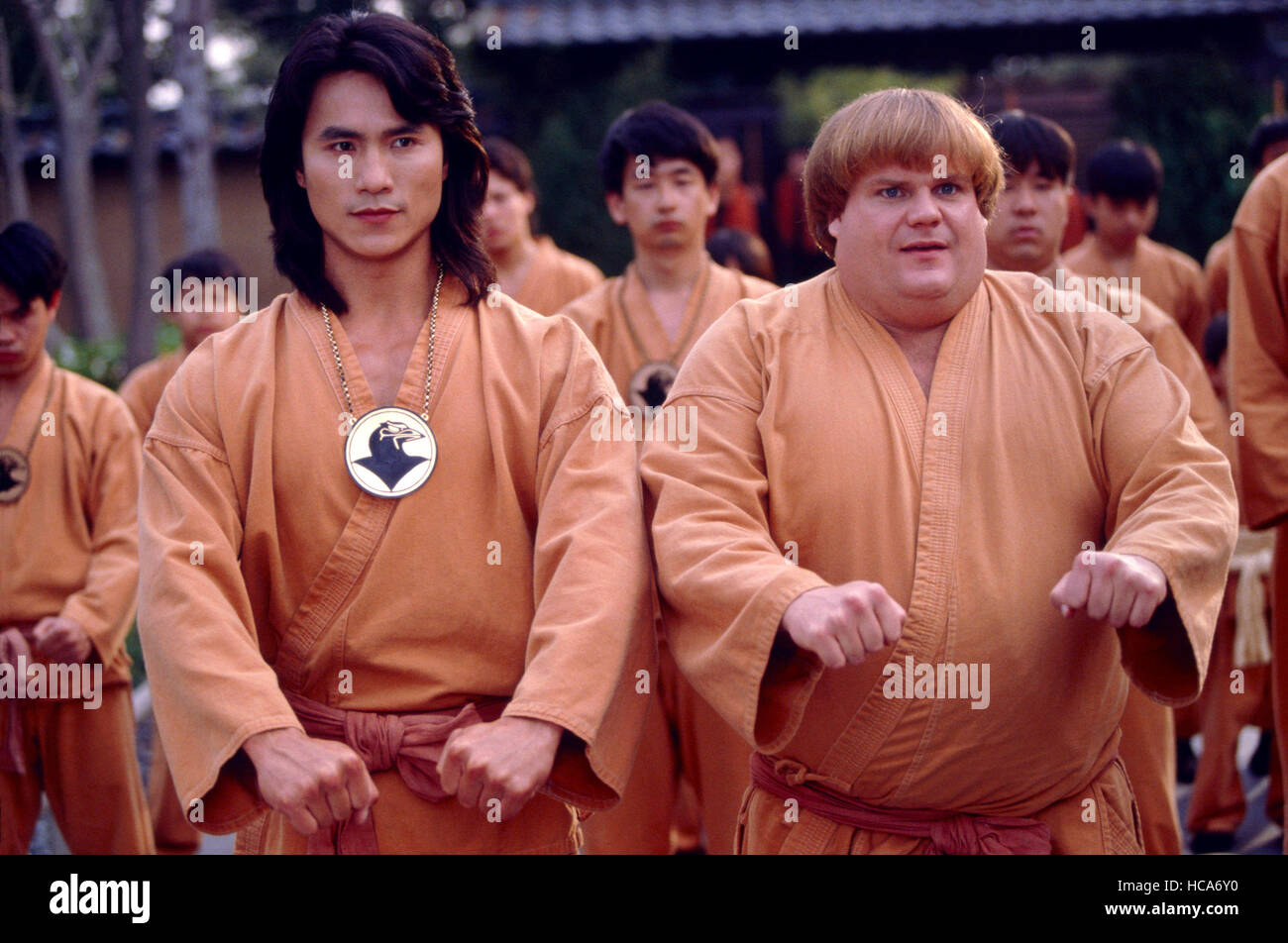 BEVERLY HILLS NINJA, from left: Robin Shou, Chris Farley, 1997, ©Sony Pictures Entertainment/courtesy Everett Collection Stock Photo