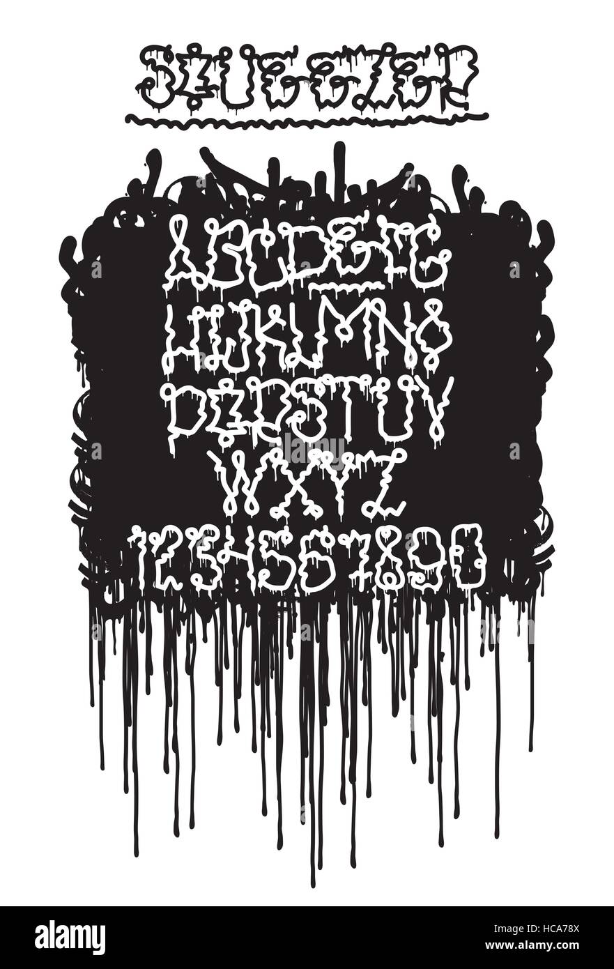 Graffiti squeezer font Stock Vector Image & Art - Alamy