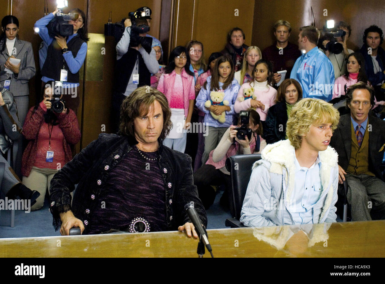 BLADES OF GLORY, at table from left Will Ferrell, Jon Heder, William