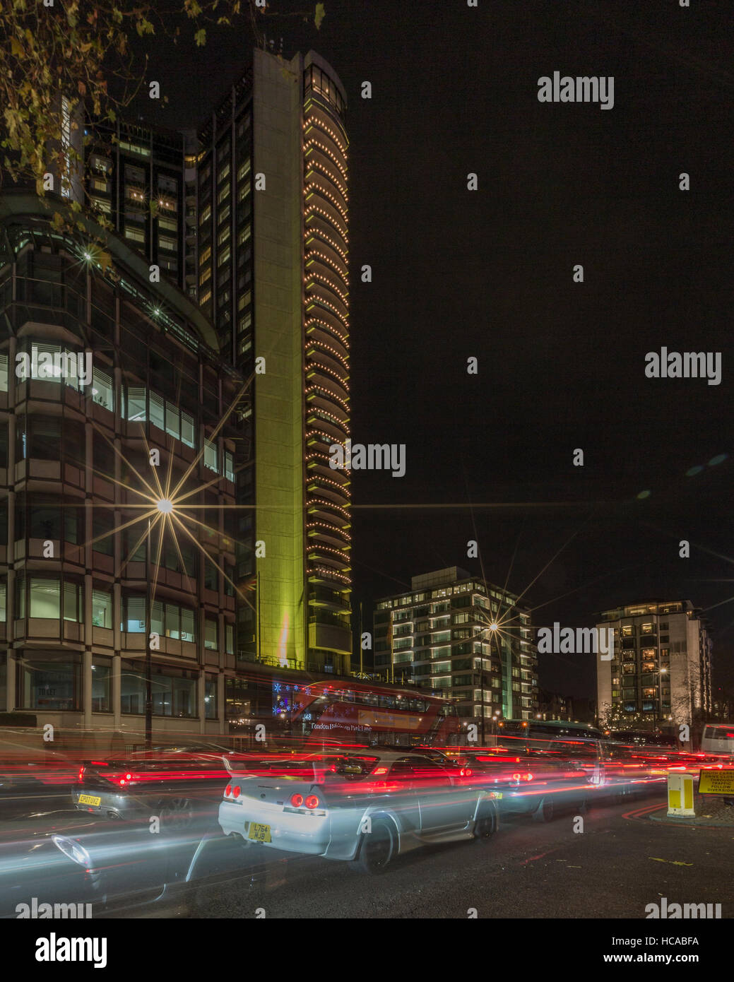 Light trails on the streets of London Stock Photo - Alamy