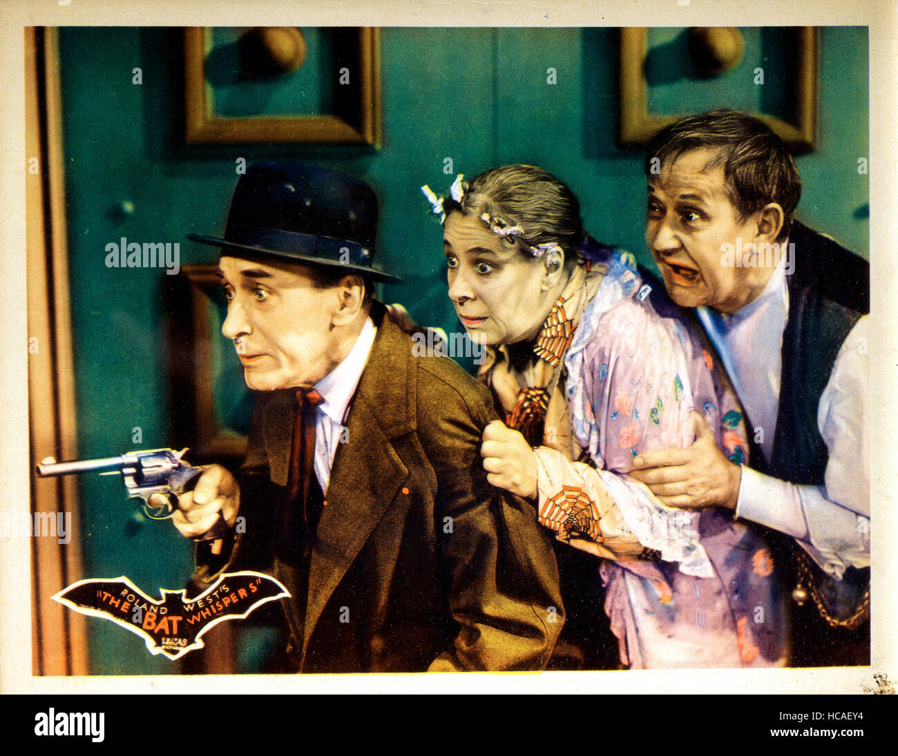 THE BAT WHISPERS, lobbycard, from left: Charles Dow Clark, Maude Eburne