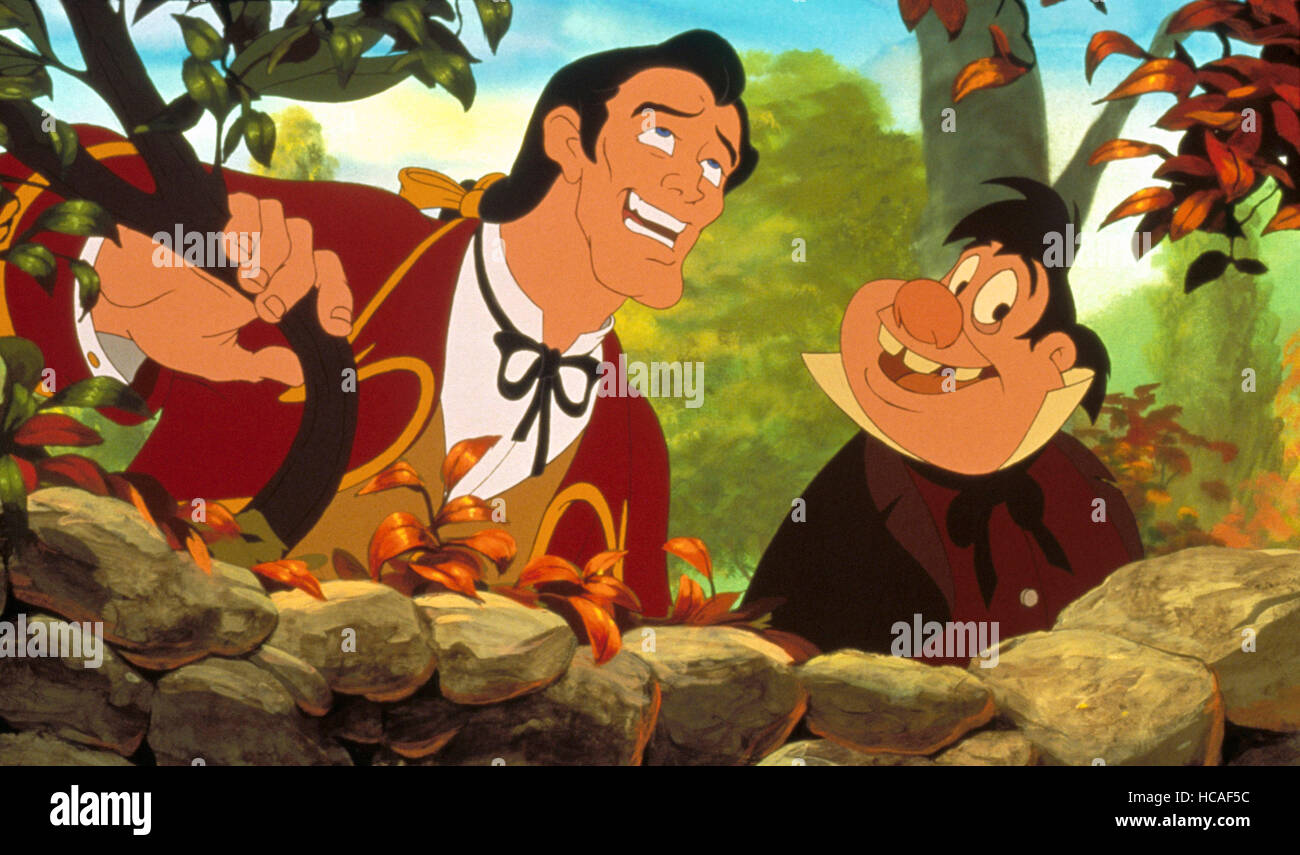 BEAUTY AND THE BEAST, Gaston (voice Richard White), Lefou (voice