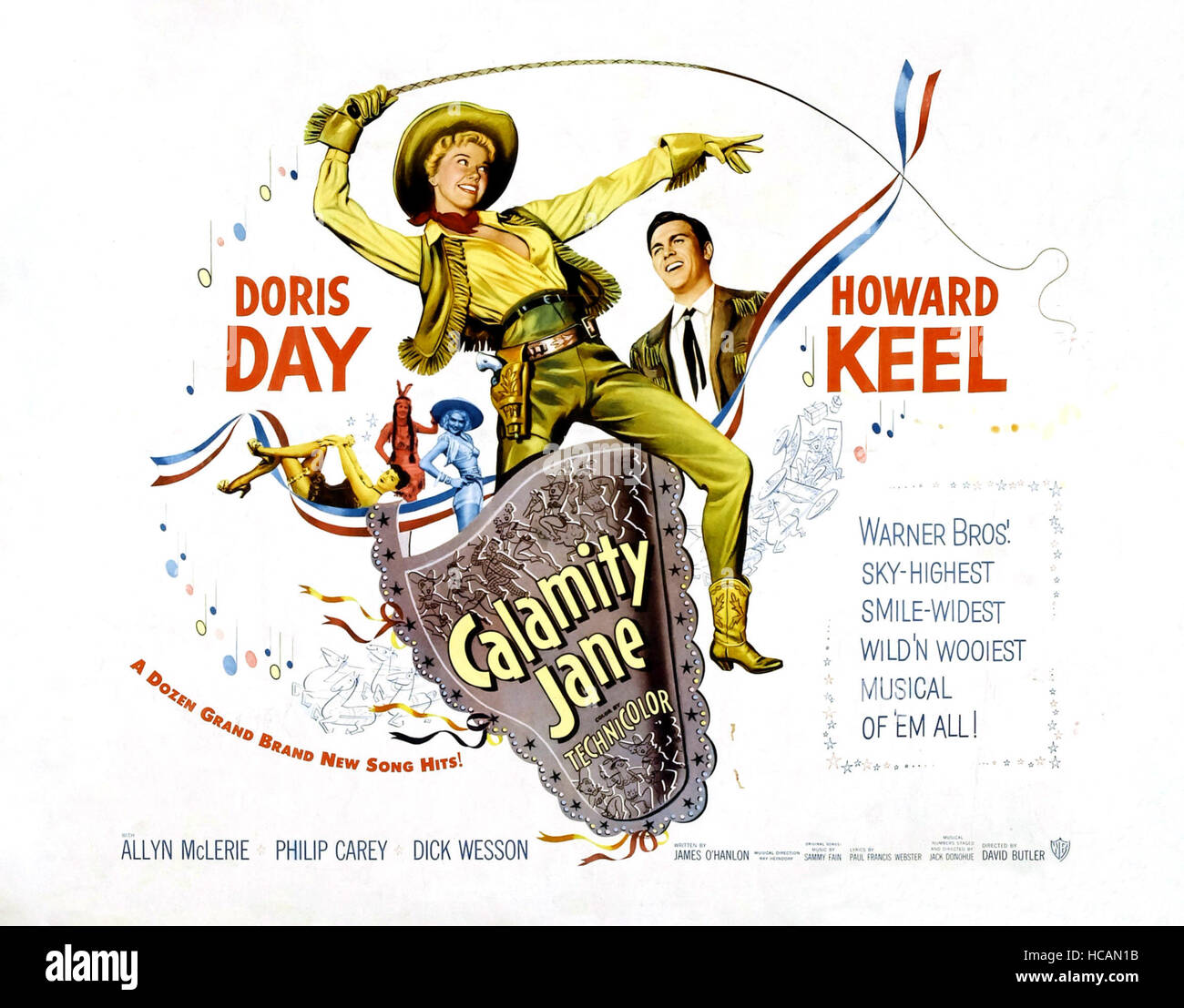CALAMITY JANE, Doris Day, Howard Keel, 1953 Stock Photo - Alamy