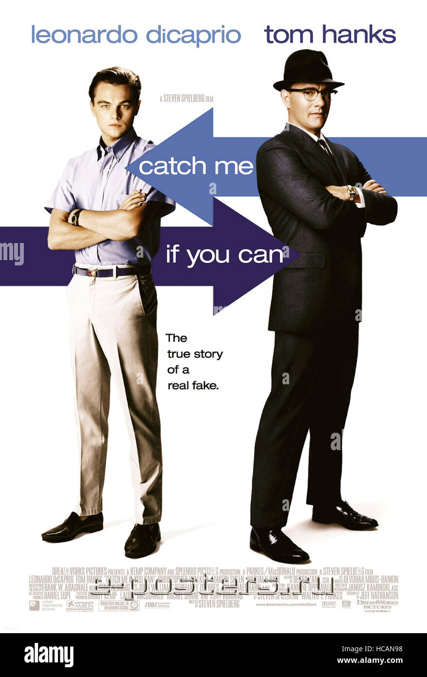 CATCH ME IF YOU CAN, Leonardo DiCaprio, Tom Hanks, 2002, (c) DreamWorks