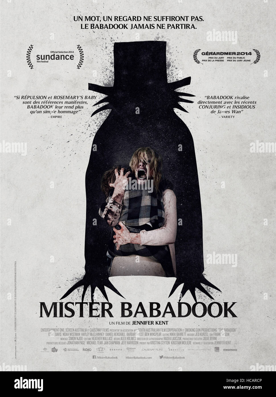 THE BABADOOK, French poster art, from left: Noah Wiseman, Essie Davis
