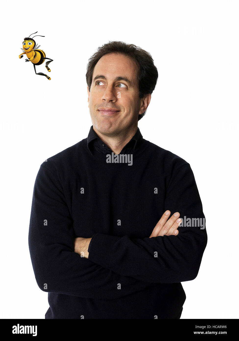 BEE MOVIE, Jerry Seinfeld (voice of Barry B. Benson, left), on set