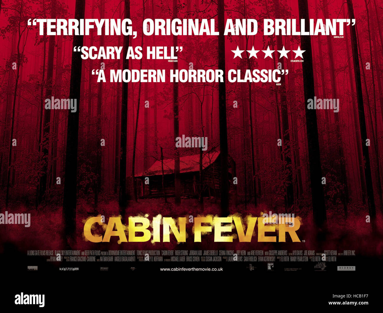 CABIN FEVER, British poster art, 2002. ©Lionsgate/courtesy Everett