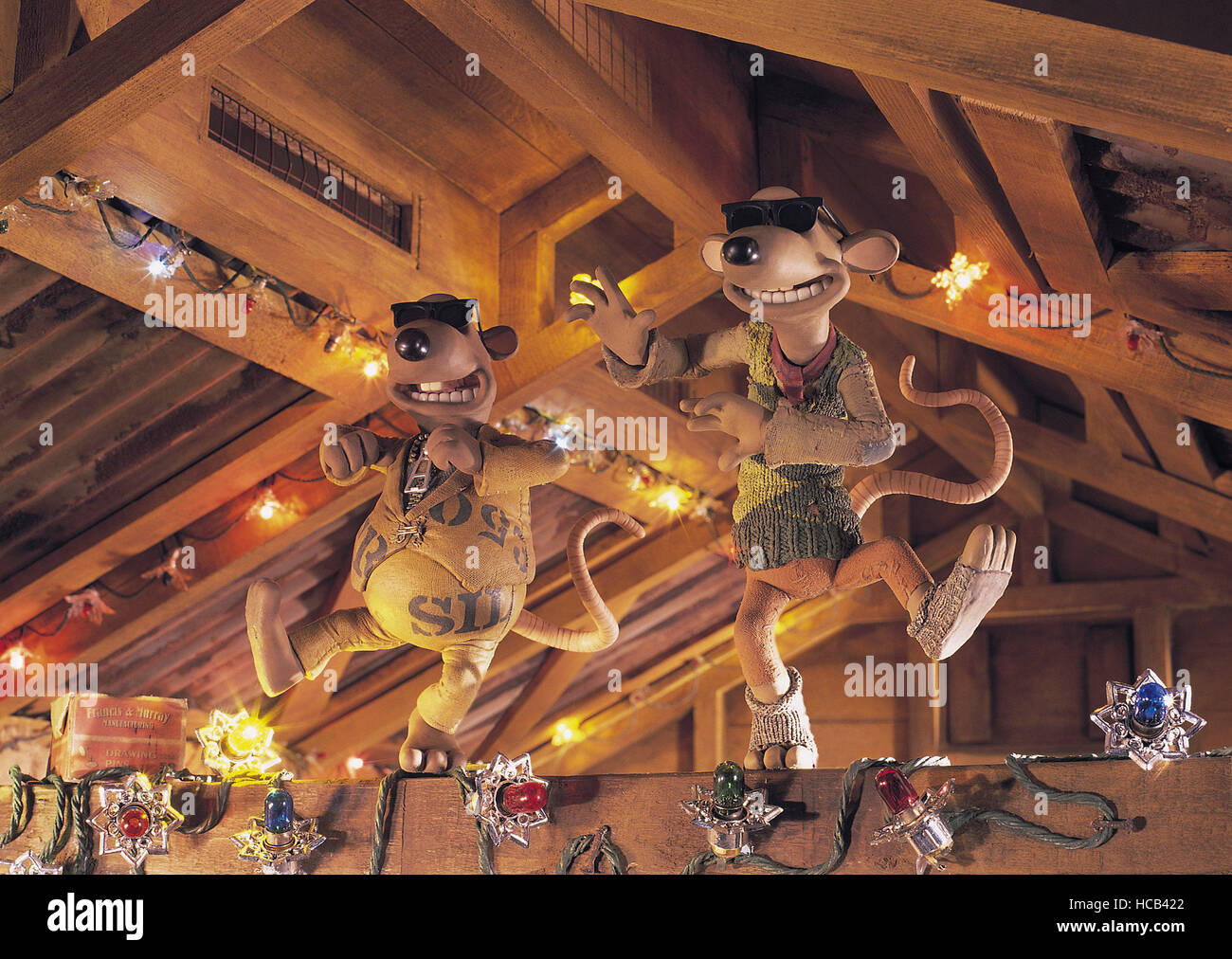 CHICKEN RUN, 2000 Nick (Timothy Spall) and Fetcher (Phil Daniels