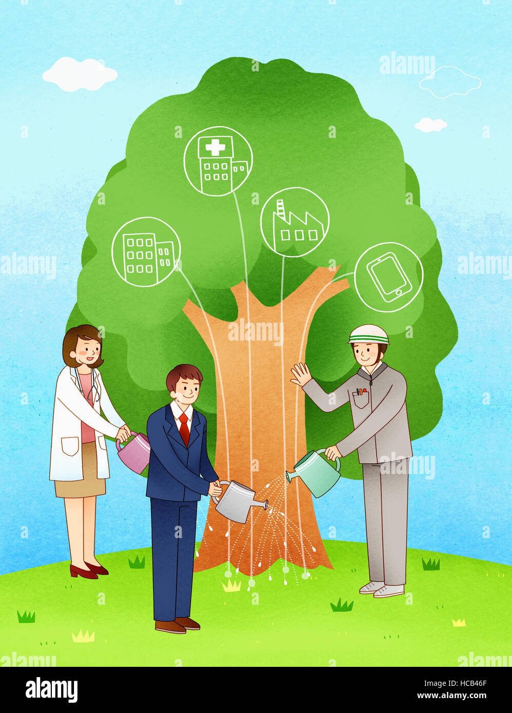 Teamwork of carrier people Stock Photo Alamy