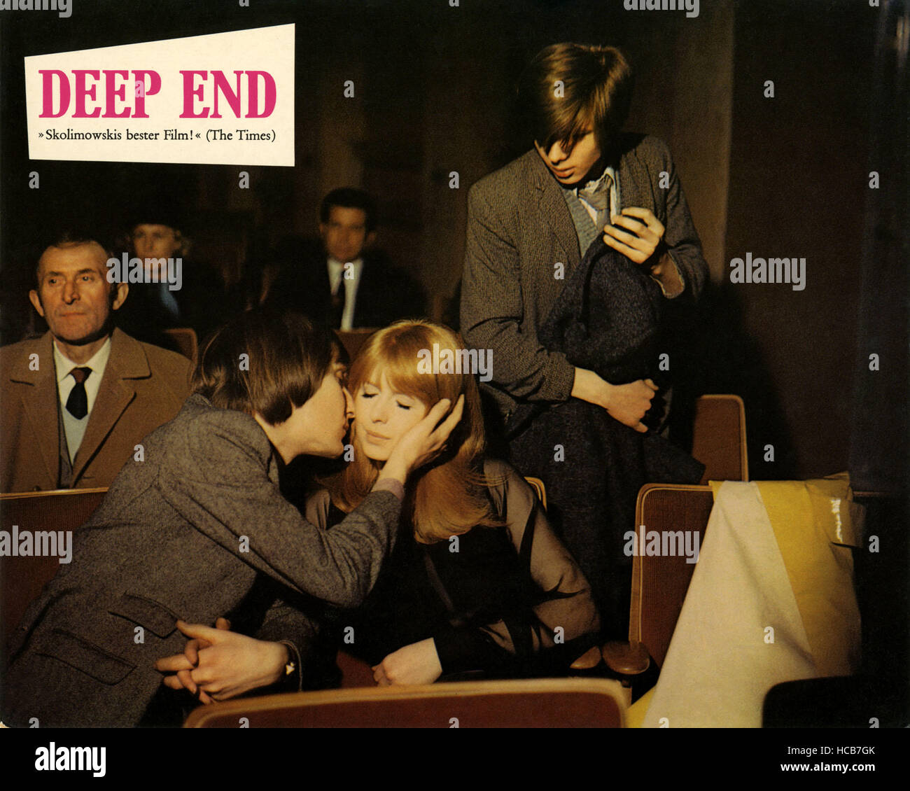 DEEP END, foreground from left: Christopher Sandford, Jane Asher ...