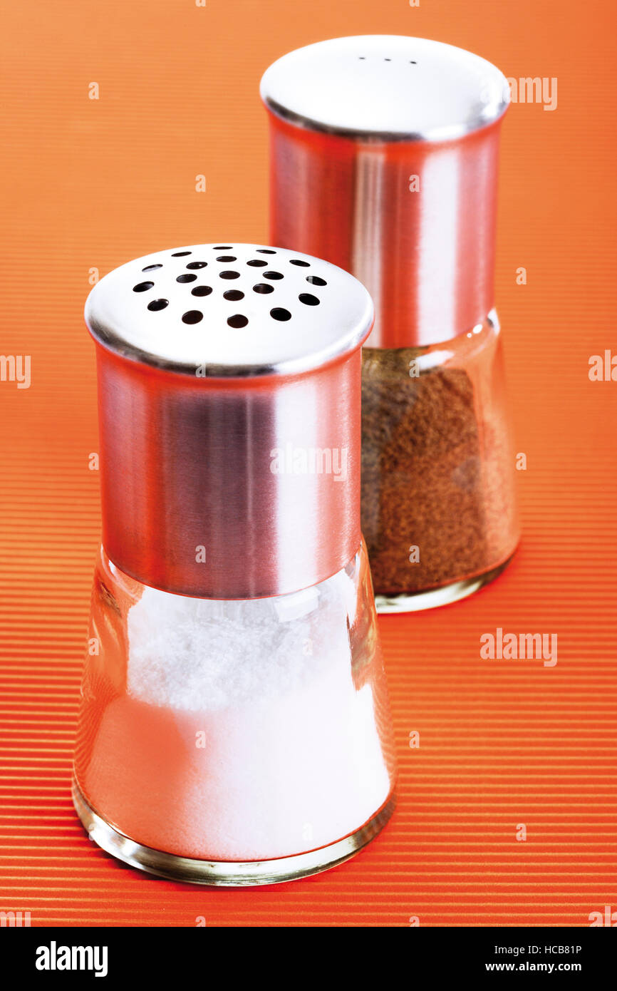 Salt cellar and pepper cellar Stock Photo Alamy