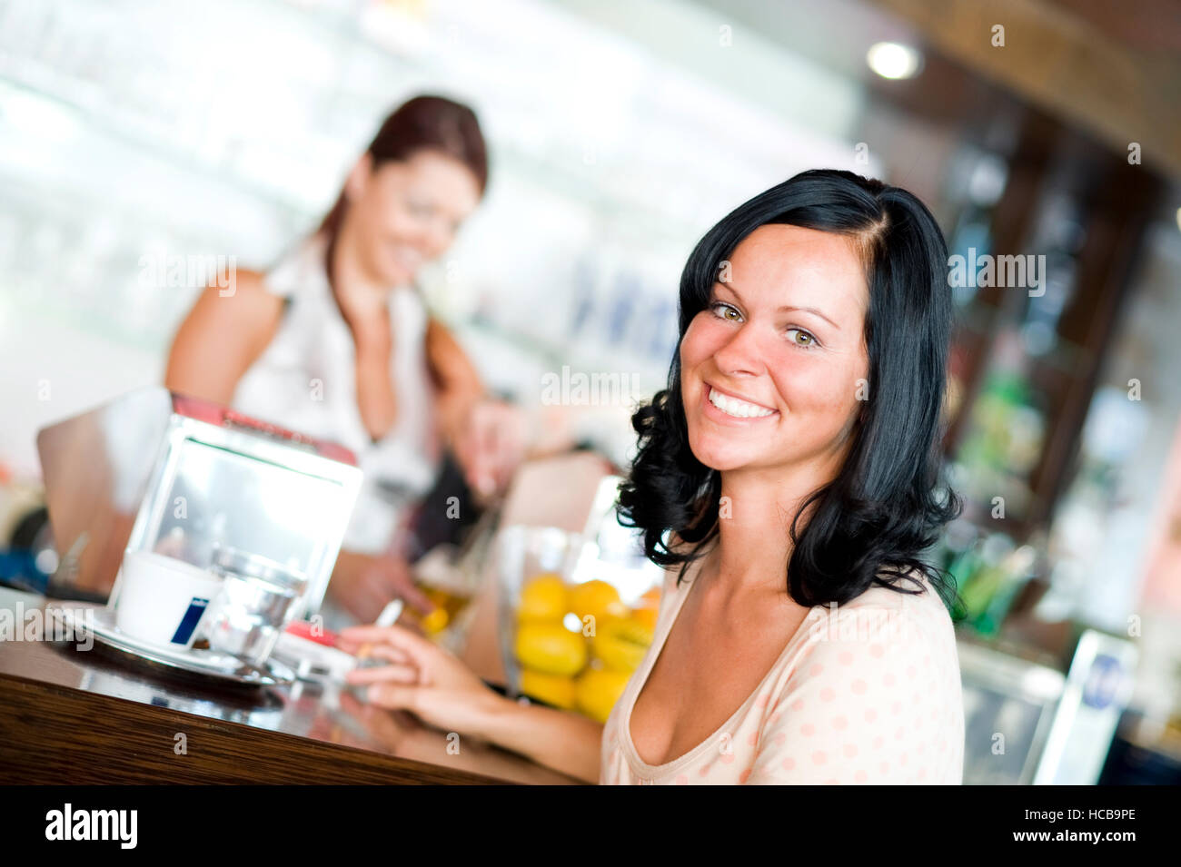 Woman smoking inside coffee hires stock photography and images Alamy