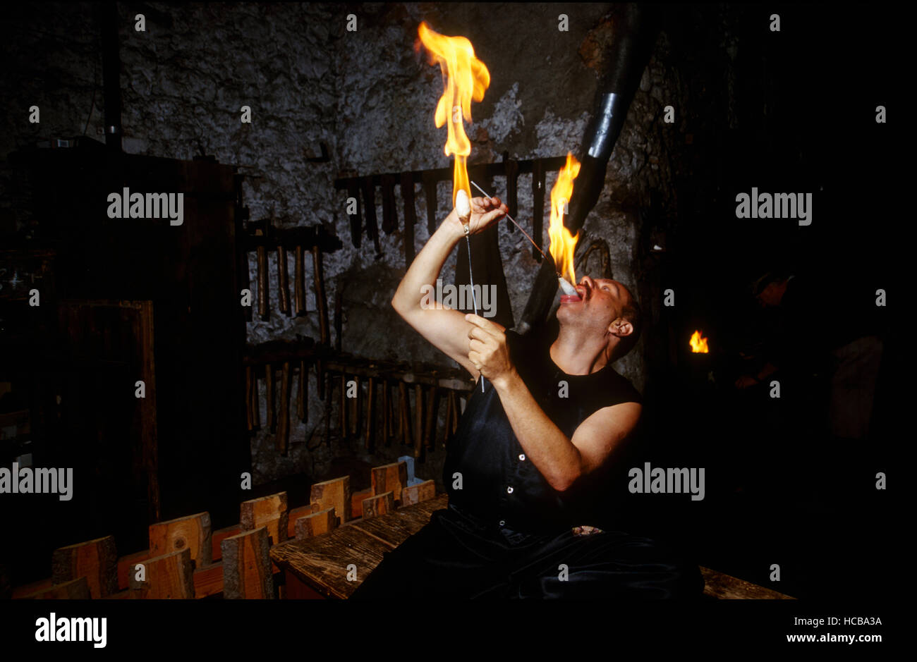 Fire-eater Stock Photo