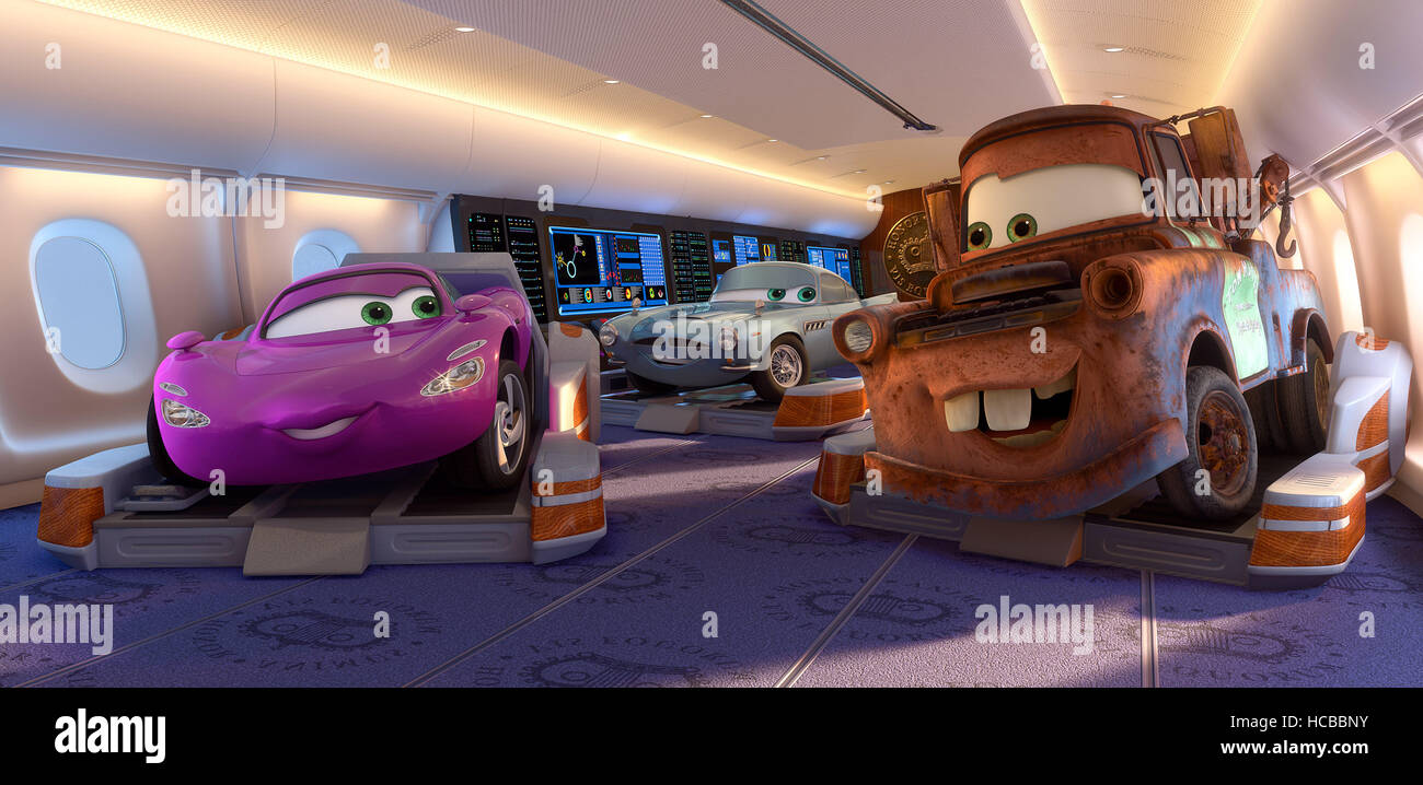 invoer Besparing Luchtvaart CARS 2, l-r: Holley Shiftwell, Finn McMissile, Mater, 2011, ©Buena Vista  Pictures/courtesy Everett Collection Stock Photo - Alamy