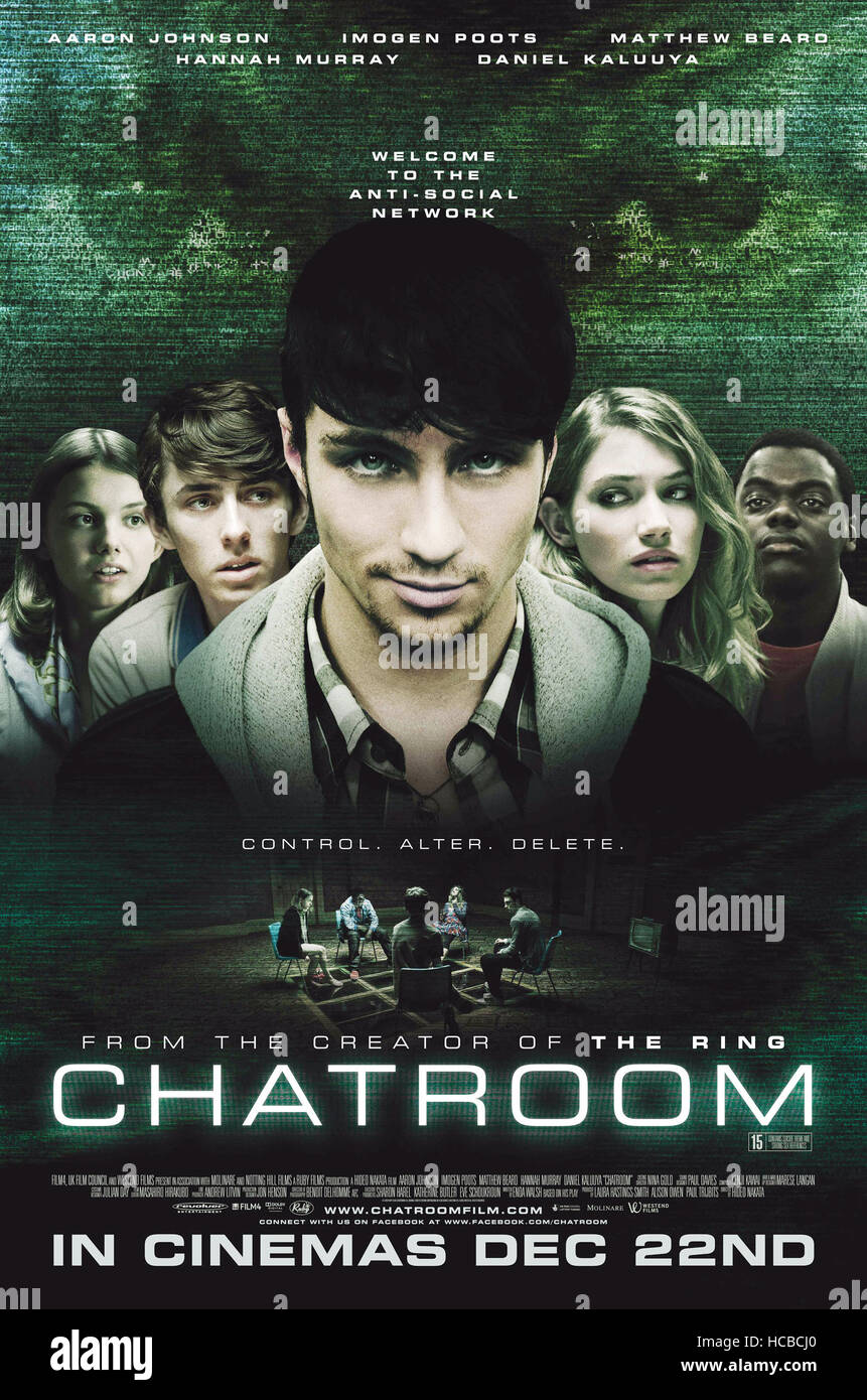 CHATROOM, top from left on British poster art: Hannah Murray, Matthew Beard, Aaron Johnson, Imogen Poots, Daniel Kaluuya, 2010. Stock Photo