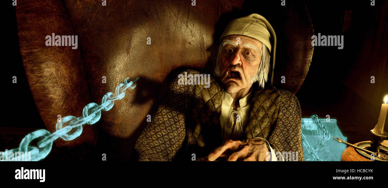 A CHRISTMAS CAROL, Jim Carrey, 2009. Ph John Bramley/©Walt Disney