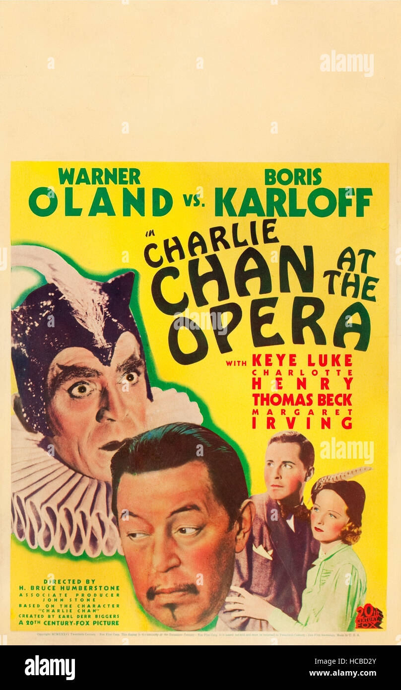 CHARLIE CHAN AT THE OPERA, l-r: Boris Karloff, Warner Oland, Thomas ...