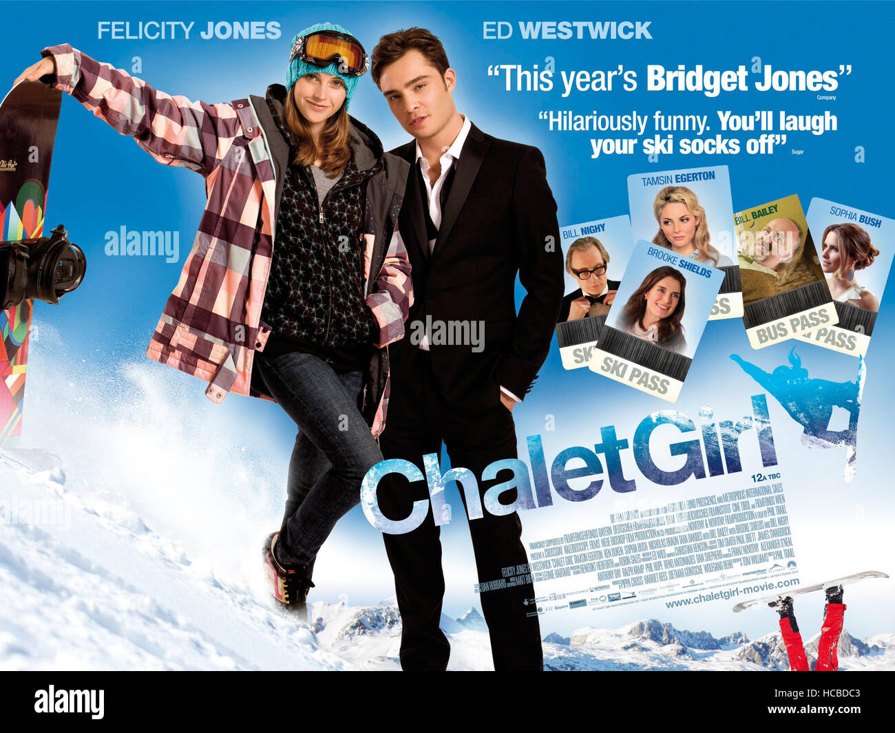 CHALET GIRL, (aka POWDER GIRL), British poster art, from left Felicity