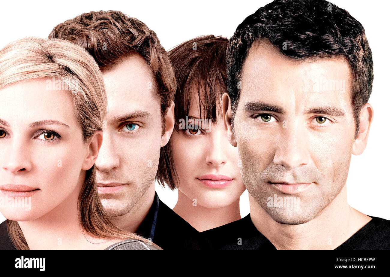 CLOSER, From Left: Julia Roberts, Jude Law, Natalie Portman, Clive Owen ...