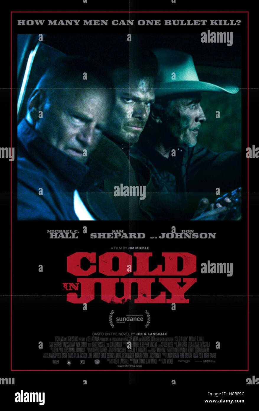 COLD IN JULY, US poster art, from left: Sam Shepard, Michael C. Hall ...