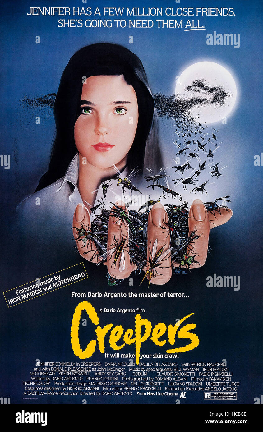 PHENOMENA, (aka CREEPERS), US poster, Jennifer Connelly, 1985. ©New  Line/courtesy Everett Collection Stock Photo - Alamy