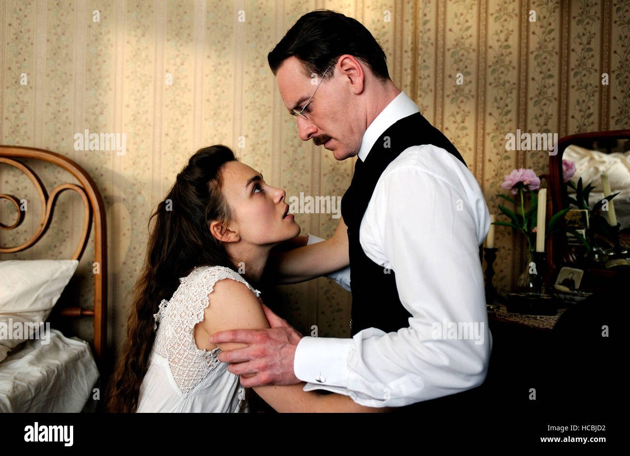 A DANGEROUS METHOD, from left: Keira Knightley, Michael Fassbender as Carl Jung, 2011. ph: Liam Daniel/©Sony Pictures Stock Photo