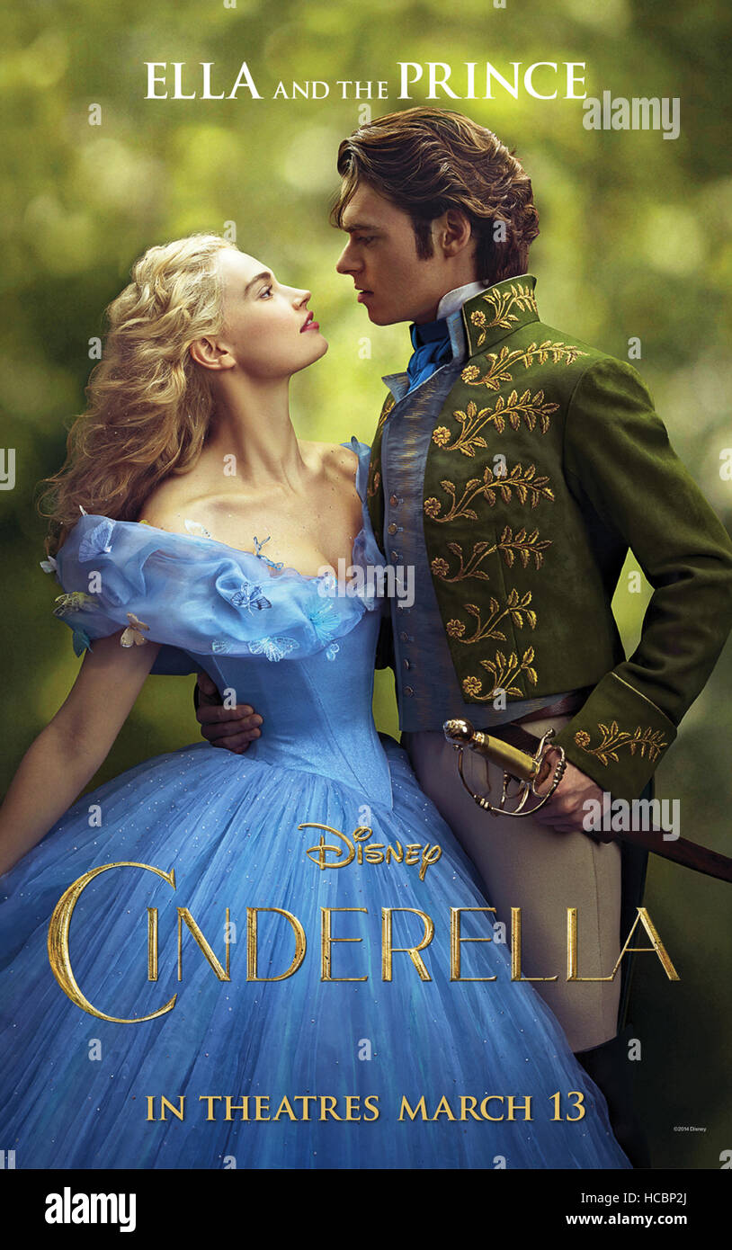 CINDERELLA, US poster art, Lily James as Cinderella, Richard Madden, 2015. ©Walt Disney Studios Motion Pictures/courtesy Stock Photo