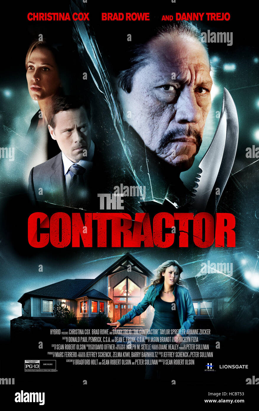 THE CONTRACTOR, US poster art, Christina Cox (top left), Brad Rowe (bottom left), Danny Trejo