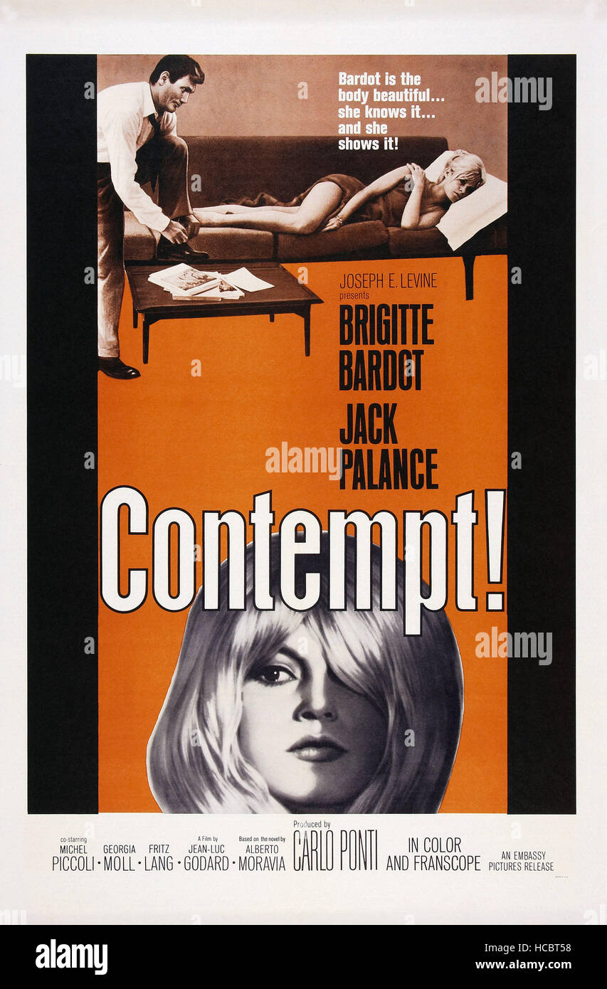 CONTEMPT aka LE MEPRIS US Poster Top From Left Jack Palance 