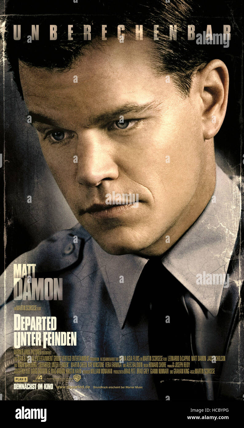 THE DEPARTED, Matt Damon, 2006, (c) Warner Brothers/courtesy Everett