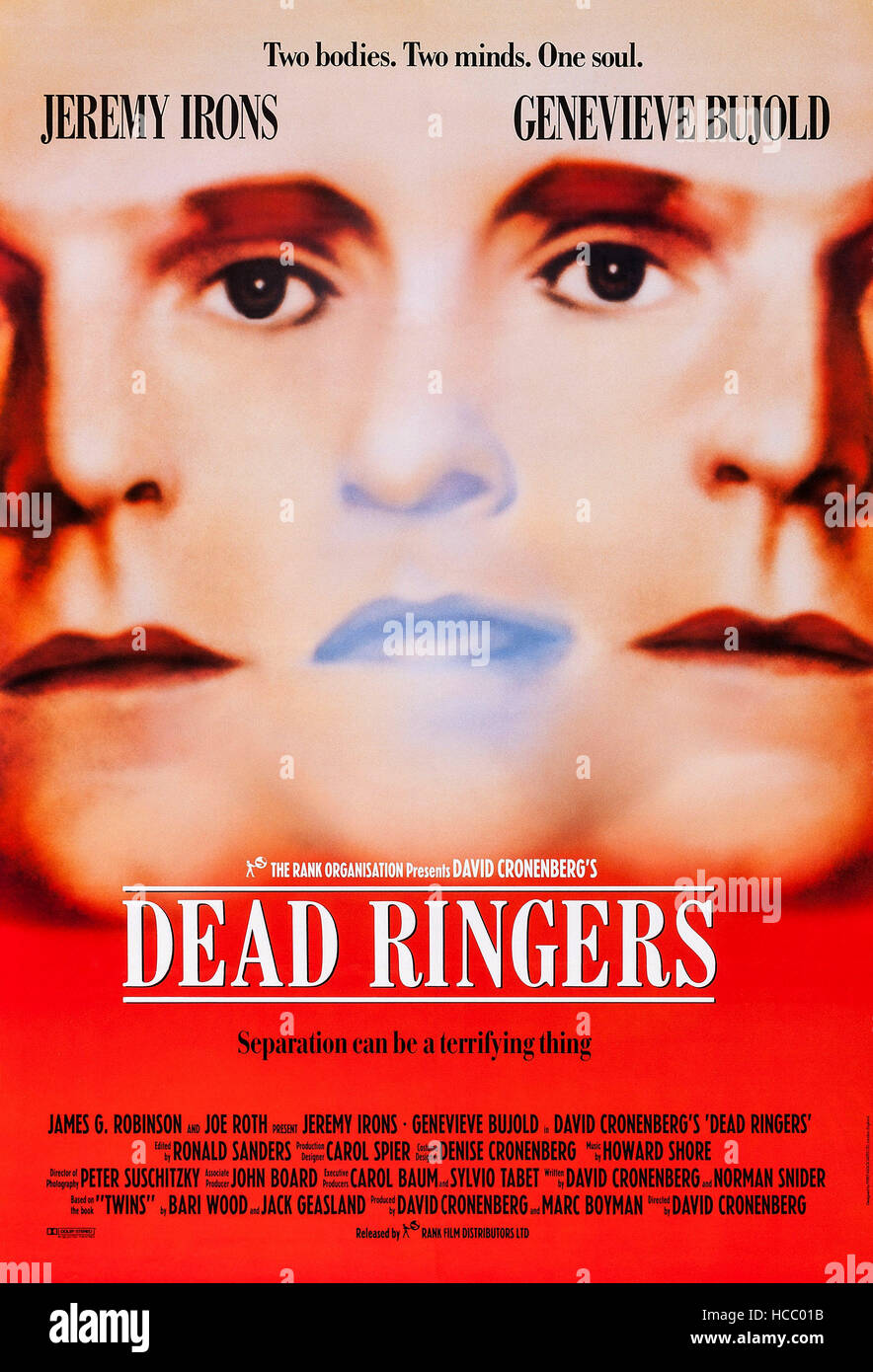 DEAD RINGERS, US poster, Jeremy Irons, 1988, TM & Copyright © 20th