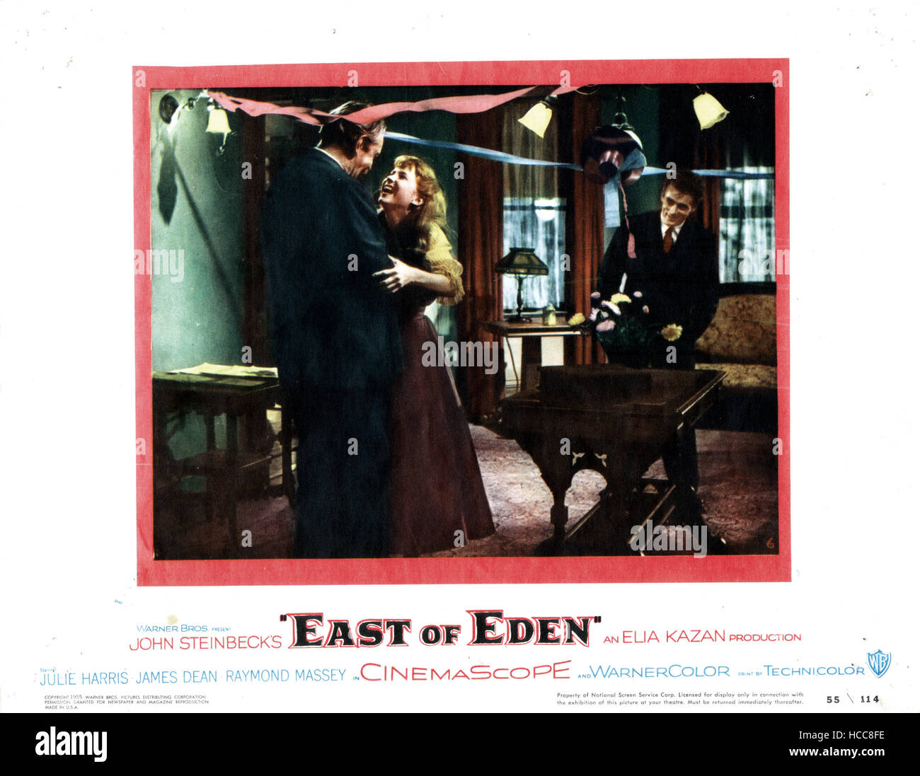 EAST OF EDEN, from left, Raymond Massey, Julie Harris, James Dean, 1955 ...
