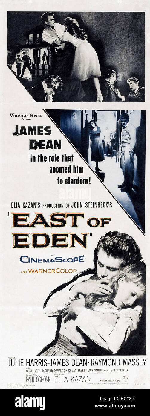 EAST OF EDEN, U.S. poster art, bottom right: James Dean, Julie Harris ...