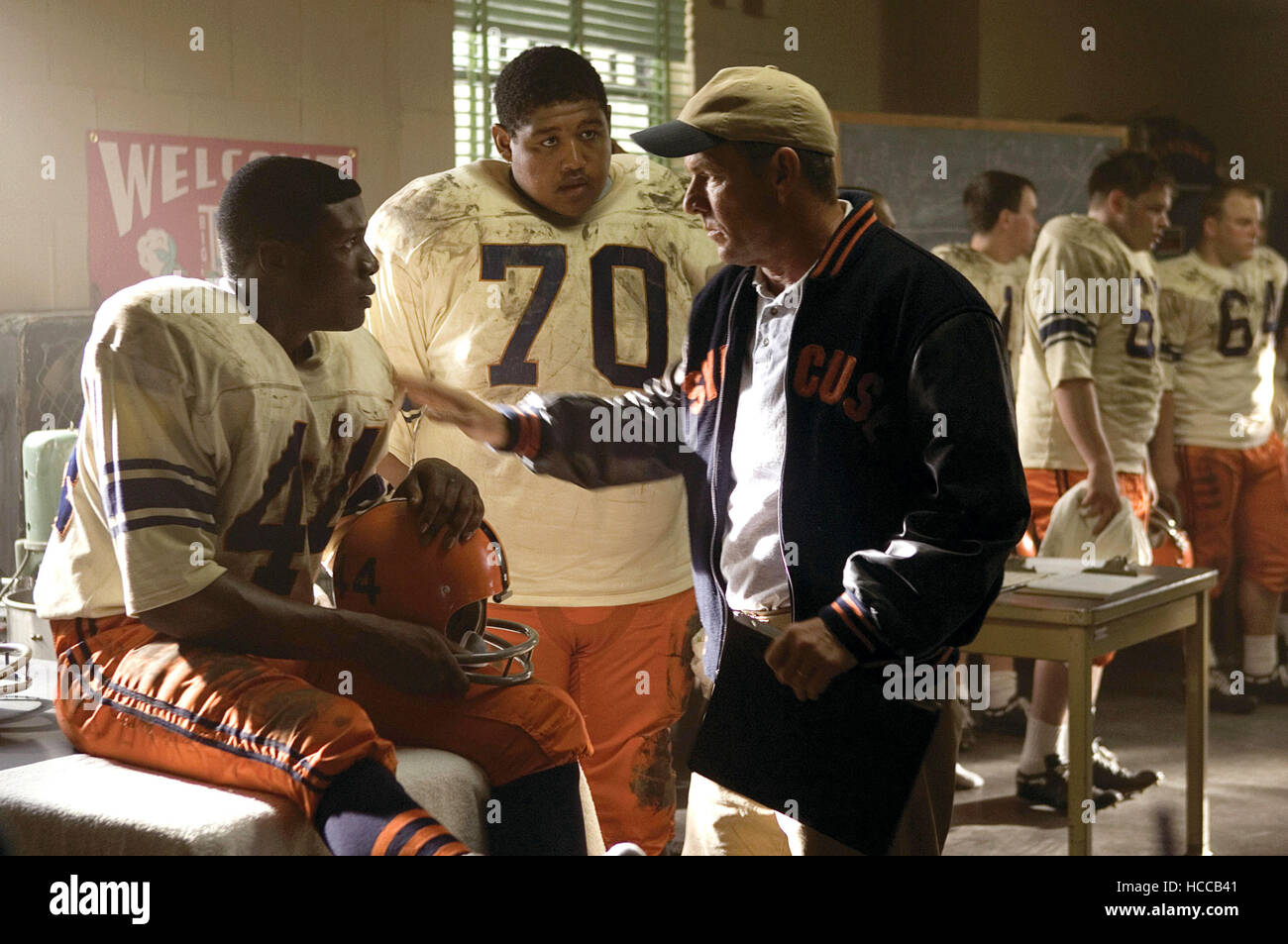 THE EXPRESS, from left Rob Brown, Omar Benson Miller, Dennis Quaid