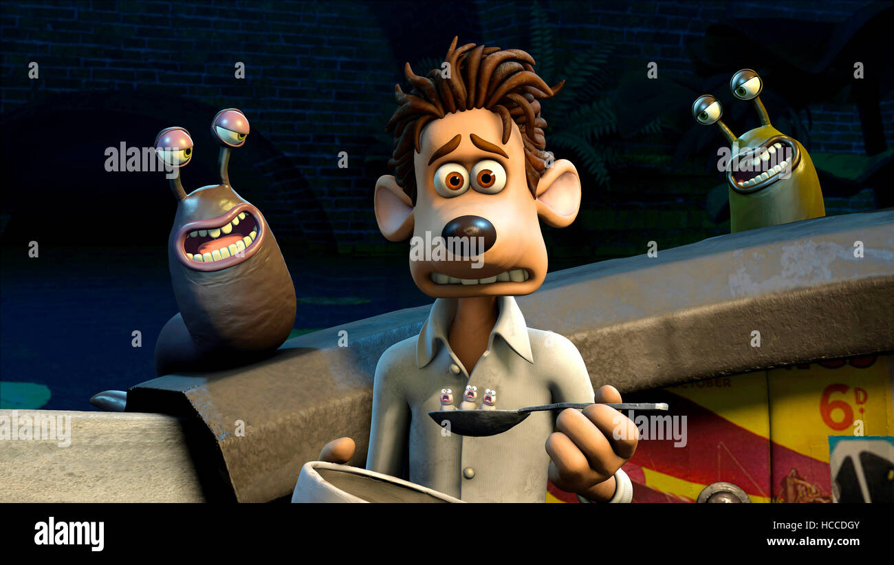 FLUSHED AWAY, Roddy (center, voice Hugh Jackman), 2006. ©DreamWorks/courtesy Everett Collection