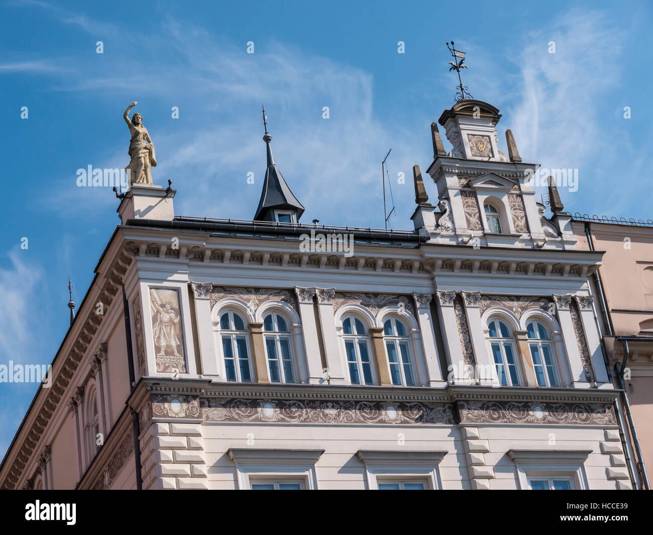 Details of the Ornate Architecture of the city of Krakow in Poland