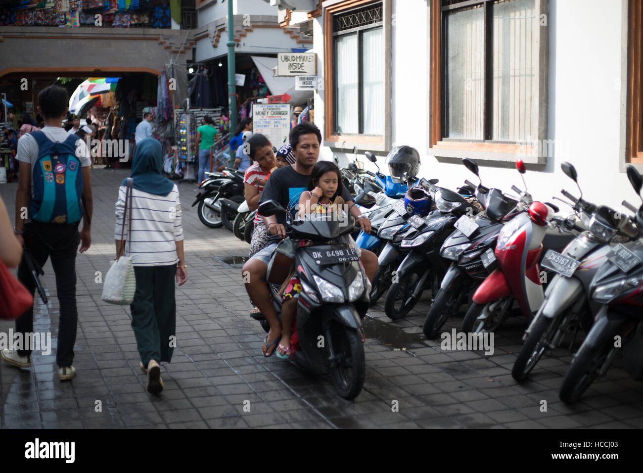 Balinese people doing there thing Stock Photo