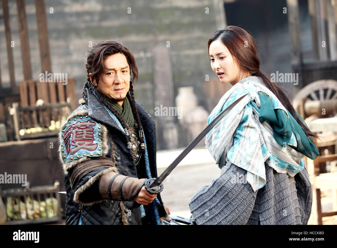 DRAGON BLADE, (aka TIAN JIANG XIONG SHI), from left: Jackie Chan, Mika