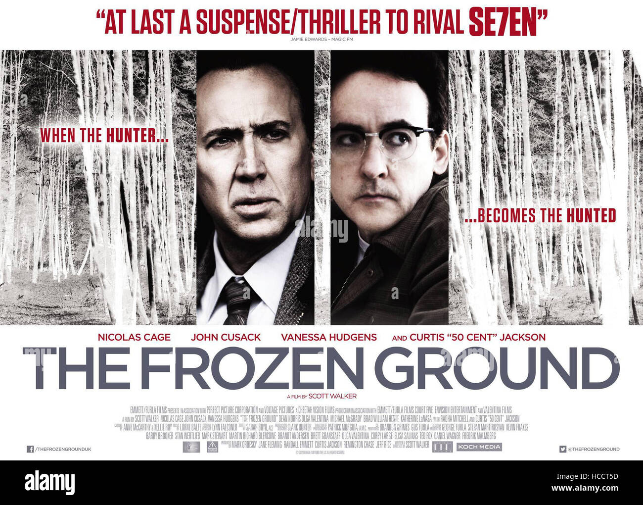 FROZEN GROUND, British poster, lr Nicolas Cage, John Cusack, 2013. ©Lionsgate/courtesy Everett