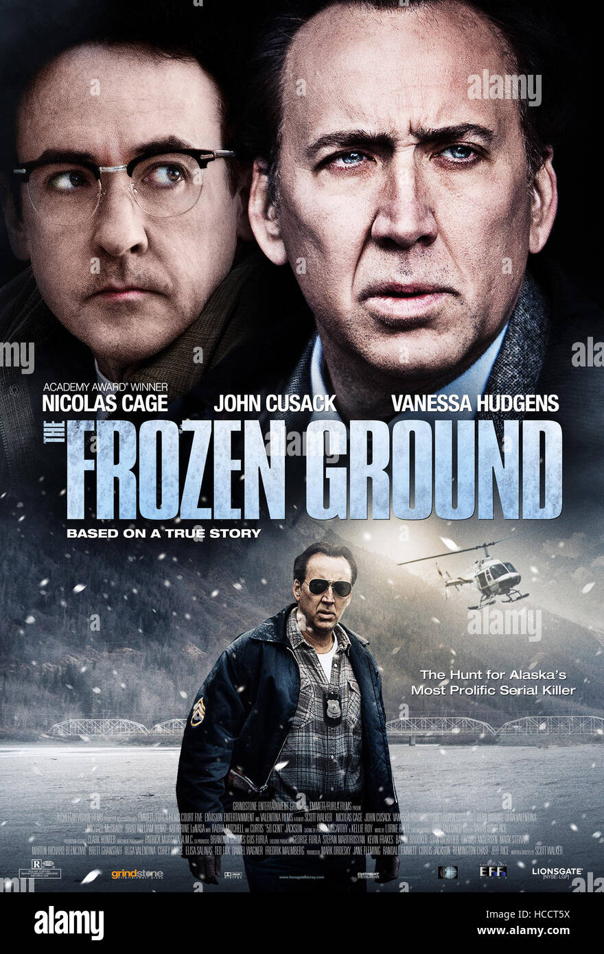 THE FROZEN GROUND, US poster art, from left John Cusack, Nicolas Cage
