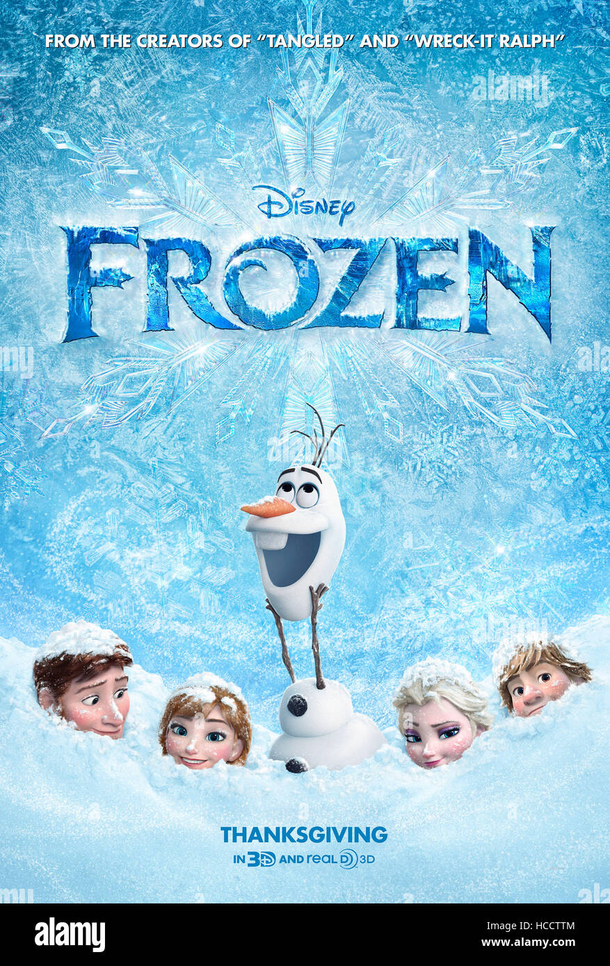 FROZEN, US advance poster, 2013. ©Walt Disney Pictures/courtesy Everett Collection Stock Photo