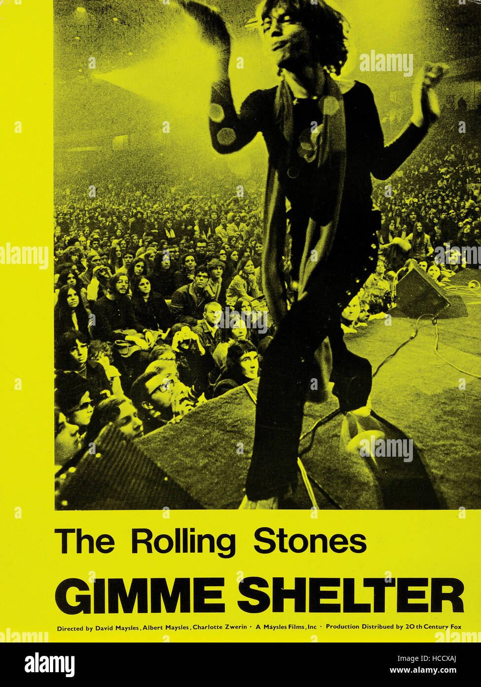 GIMME SHELTER, Mick Jagger, 1970 Stock Photo Alamy